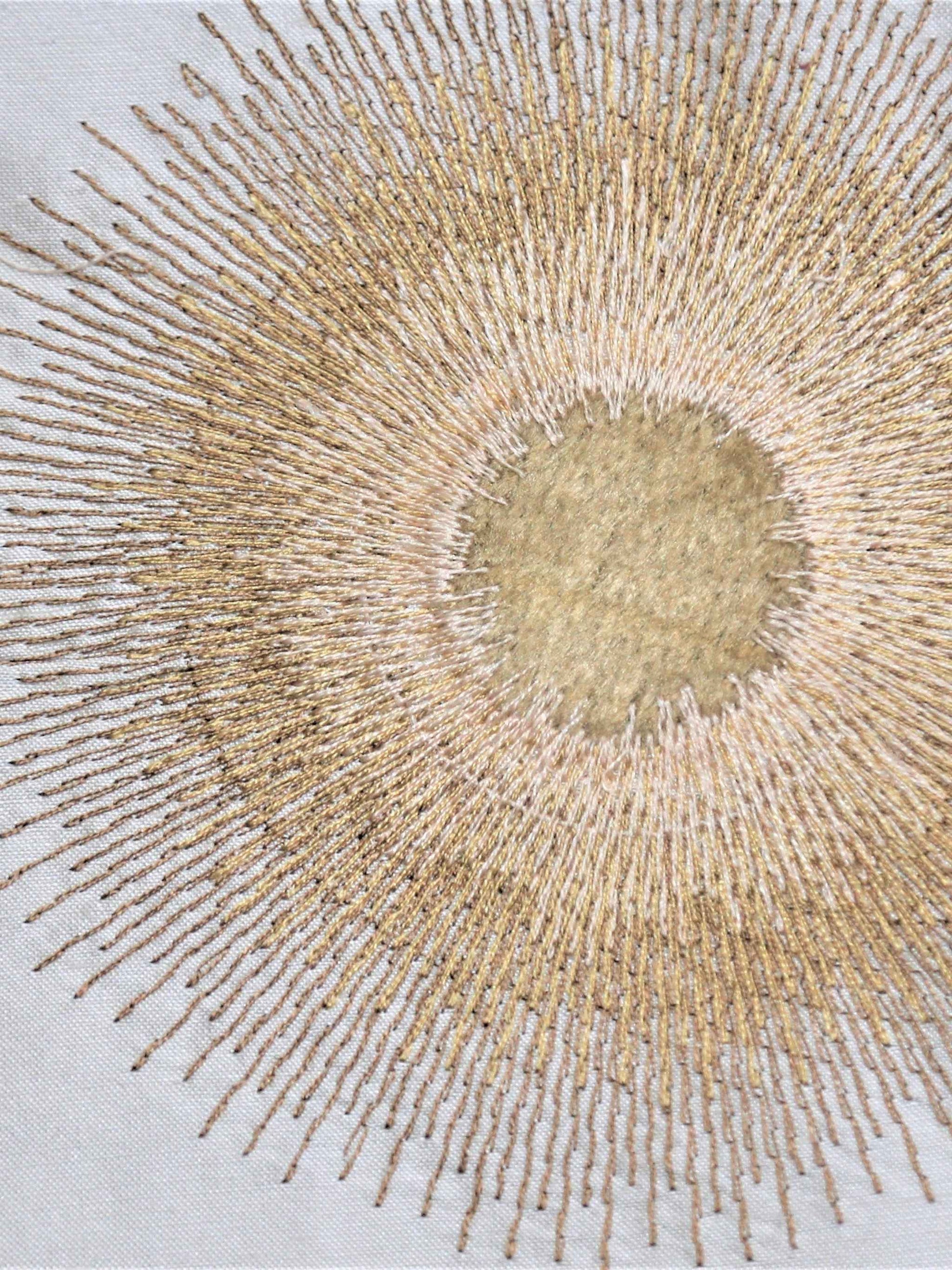 Gold Silk Upholstery Fabric front view