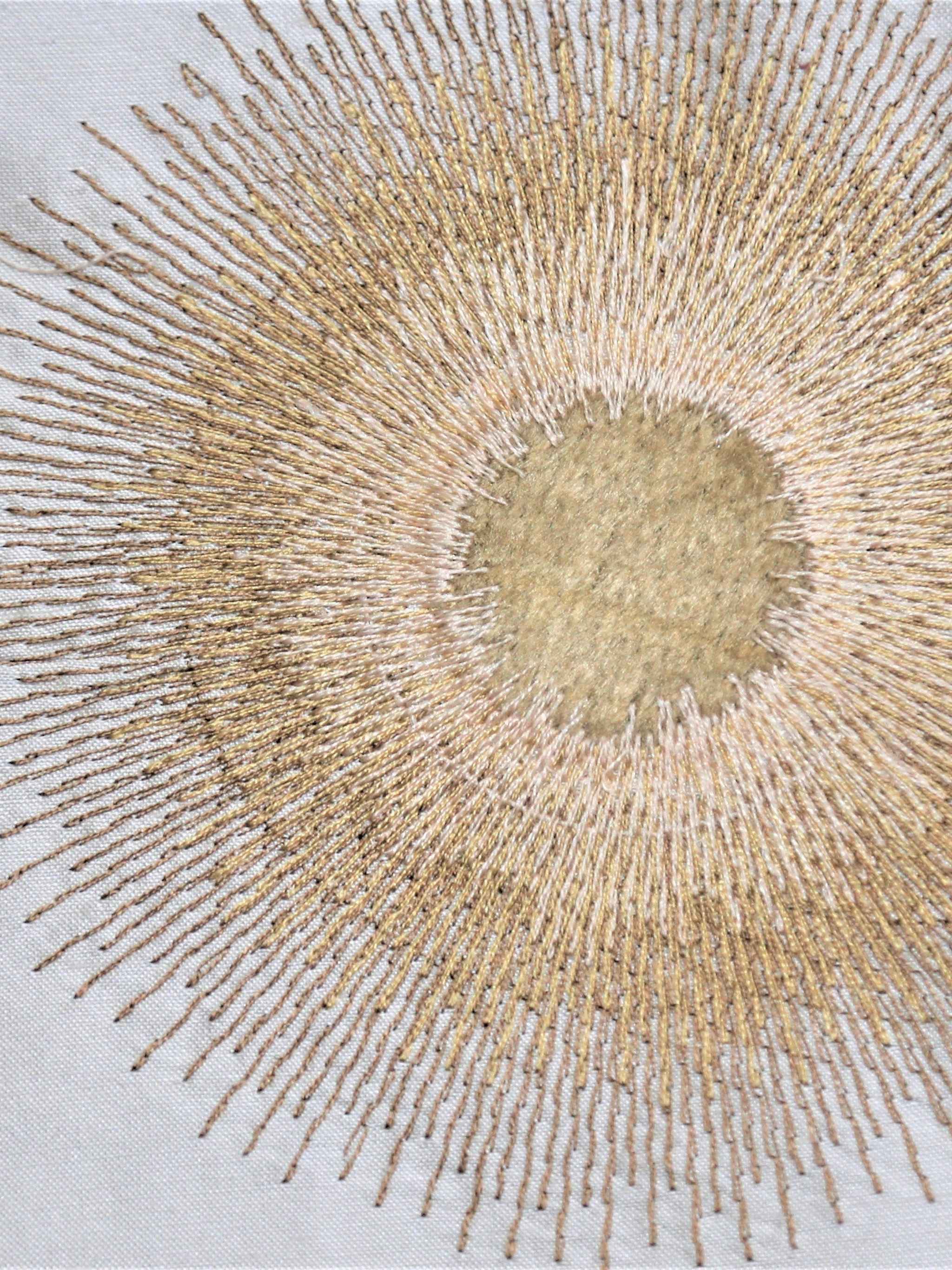 Gold Silk Upholstery Fabric front view