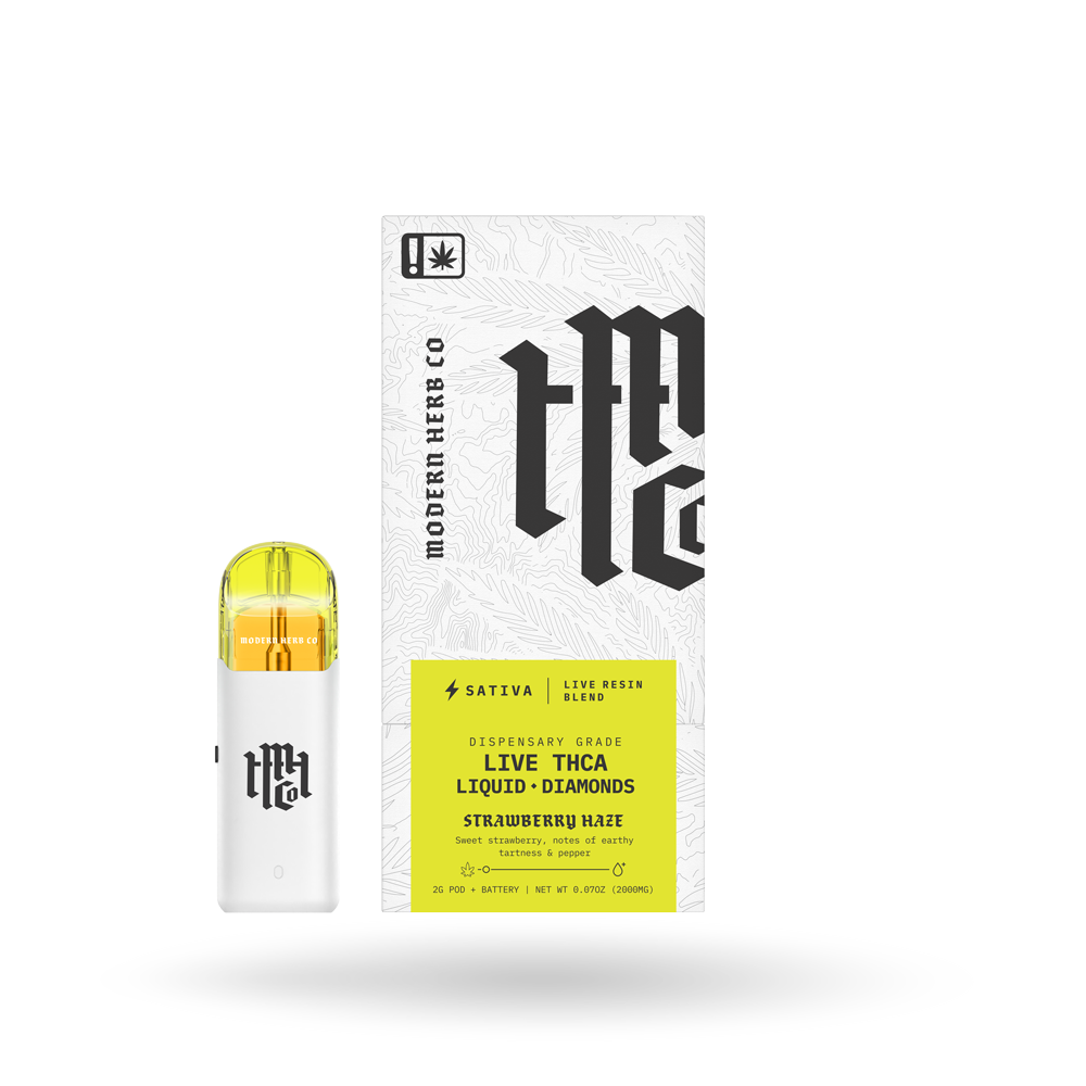 THCa Pod Kit Live Resin Liquid Diamonds: Strawberry Haze (Sativa) - 2g