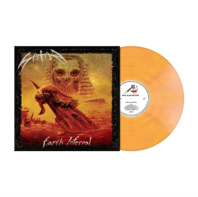 SATAN | EARTH INFERNAL (FIREFLY GLOW MARBLED VINYL) | VINYL RECORD (LP)