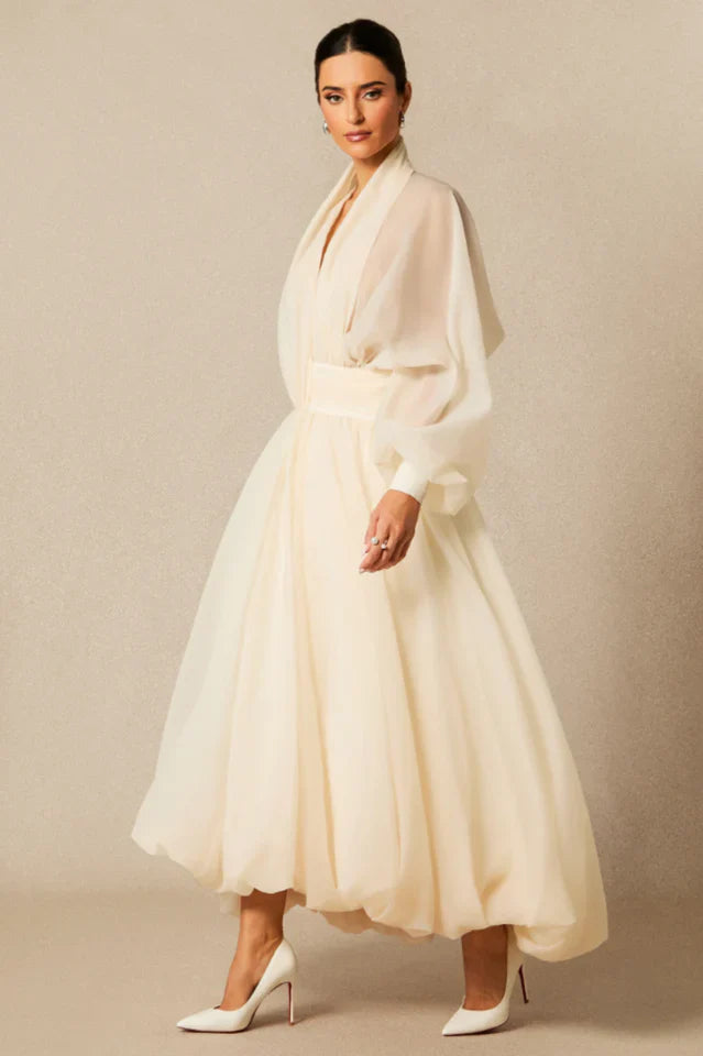 Lilly Puff Sleeve Maxi Dress
