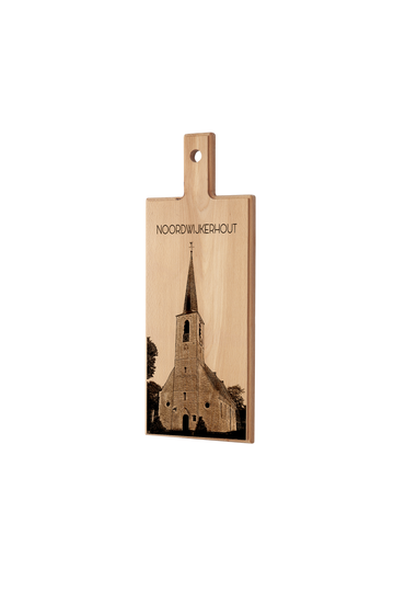 Noordwijkerhout Witte Kerk houten serveerplank – 49 x 17 cm