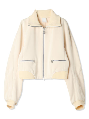 SILKY DOUBLE KNIT SHORT TRUCK JACKET (04 ECRU)
