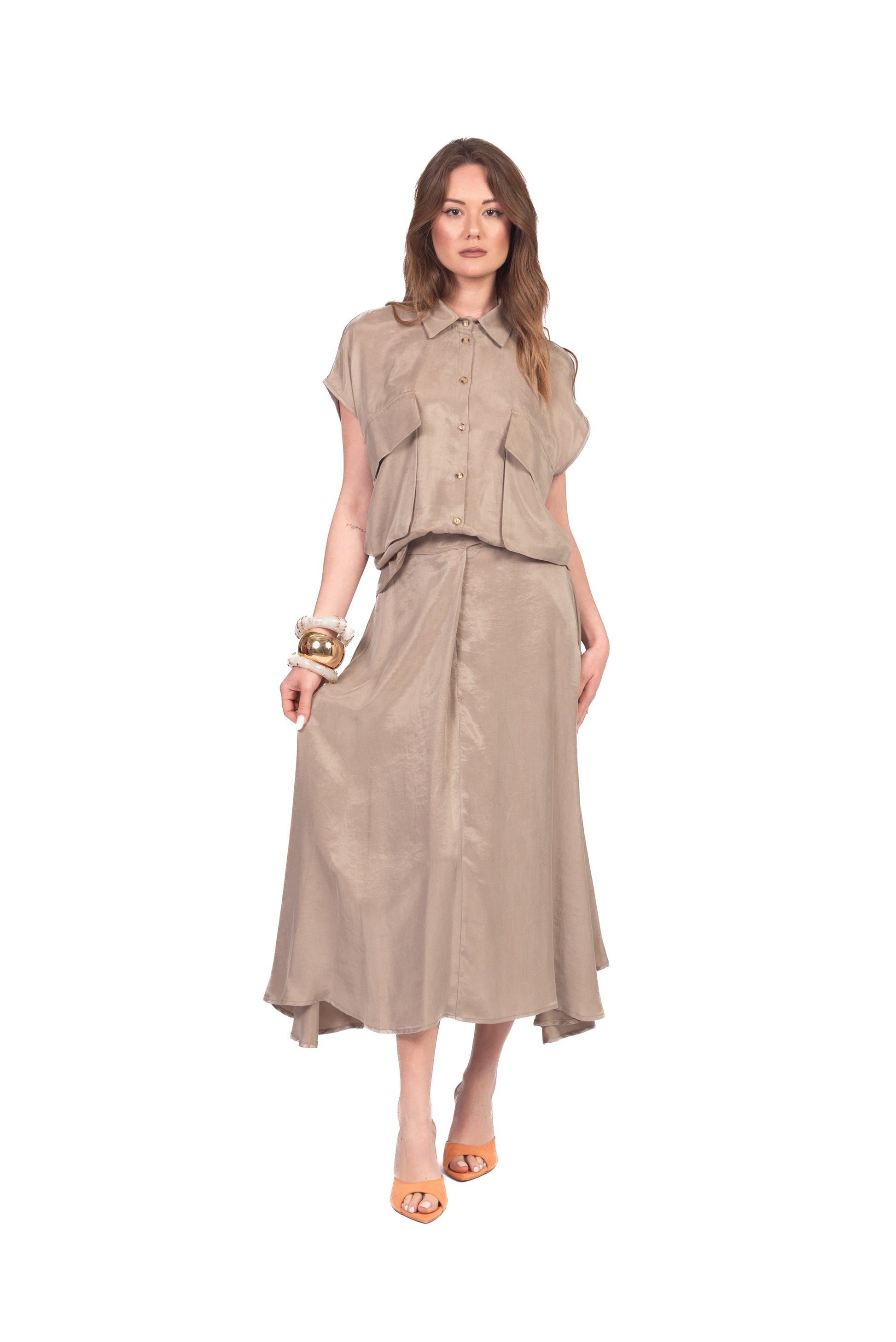 Vicolo - Camicia smanicata con arricciatura Art. TAB1785