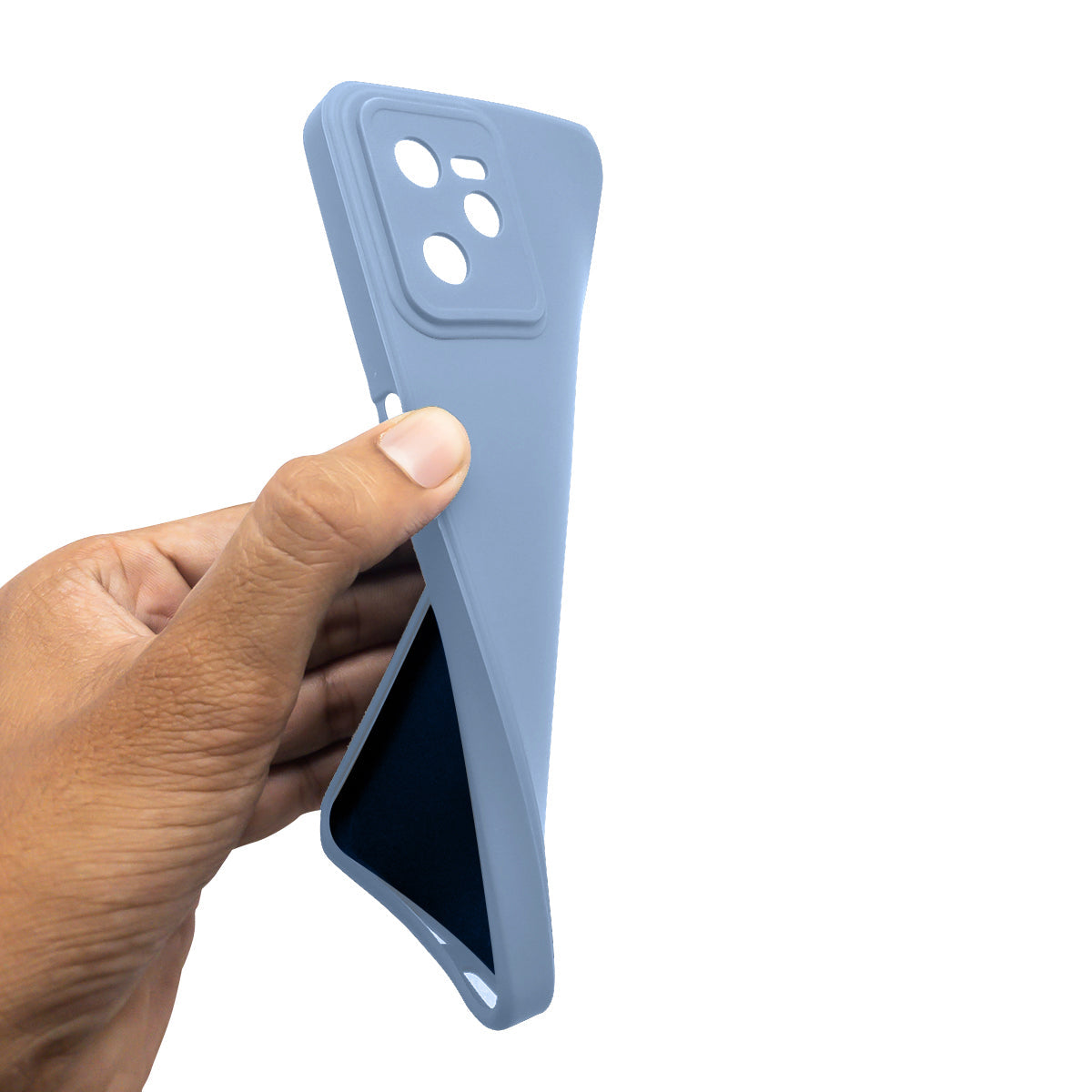 For Xiaomi Redmi Note 13 Back Cover Case(Matte Finish Silicone with Inside Fiber Cloth)