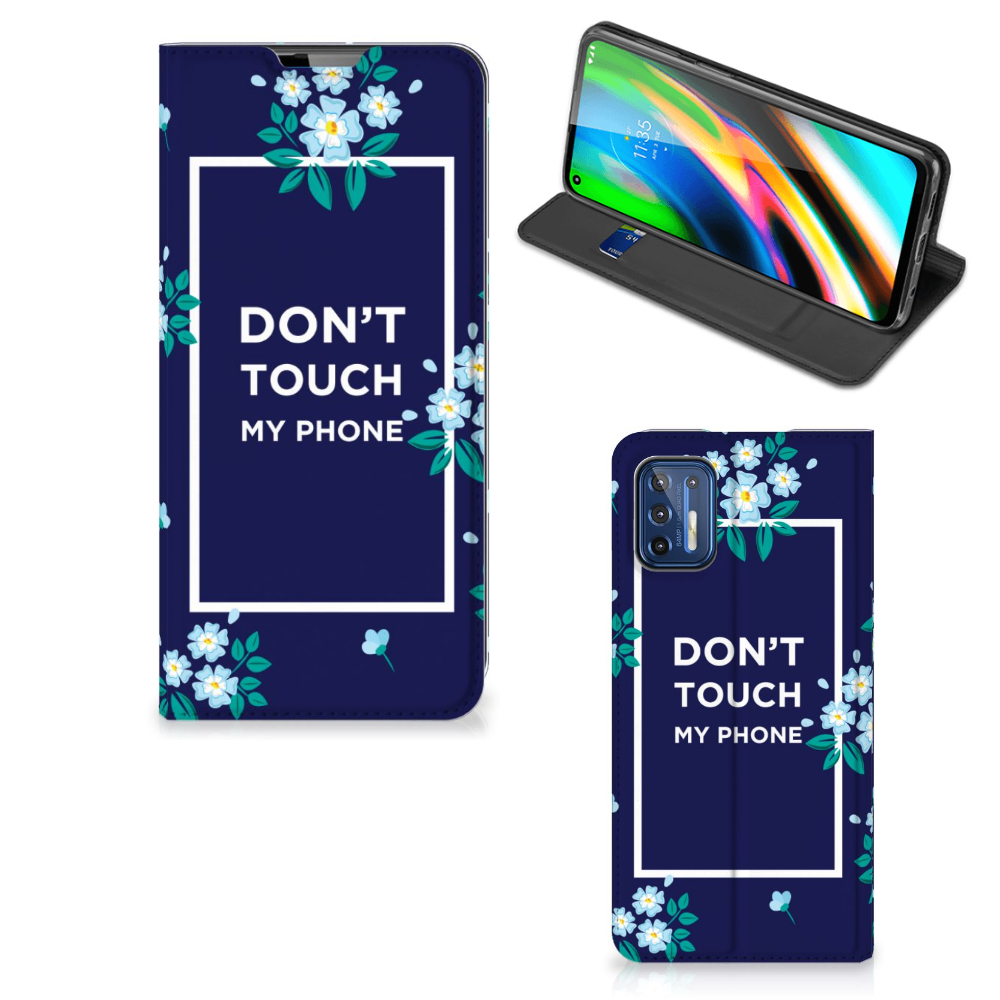 Motorola Moto G9 Plus Design Case Flowers Blue DTMP - B2C Telecom