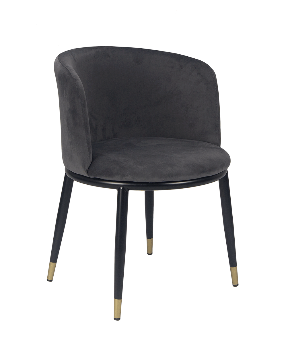 Sillón terciopelo velvet gris Laima