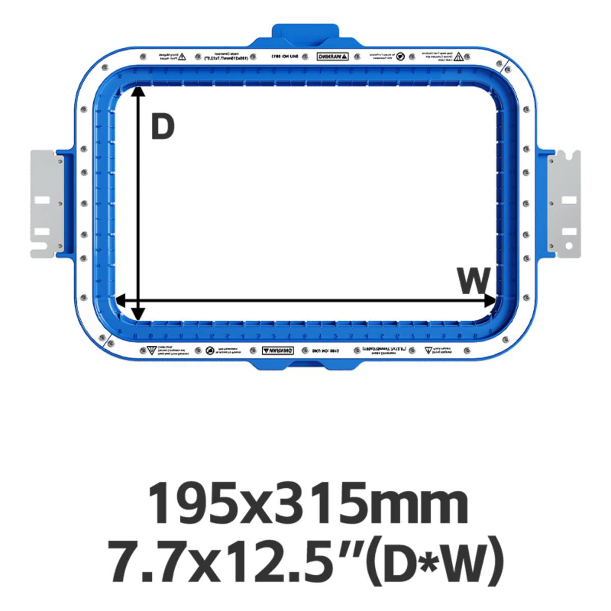 Magnetic Hoop 7.7"x12.5" | 195x315mm for Demase Embroidery Machines