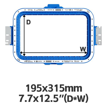 Magnetic Hoop 7.7"x12.5" | 195x315mm for Demase Embroidery Machines