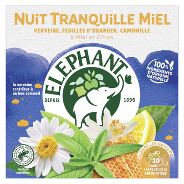 ELEPHANT- Nuit tranquille miel 20 sachets