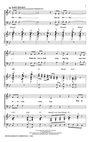 Irving Berlins Christmas Sab Irving Berlin