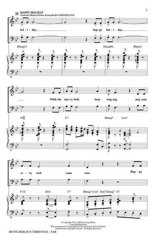Irving Berlins Christmas Sab Irving Berlin