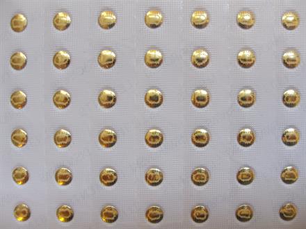 Swarovski nitte, blank guld, rund mellem