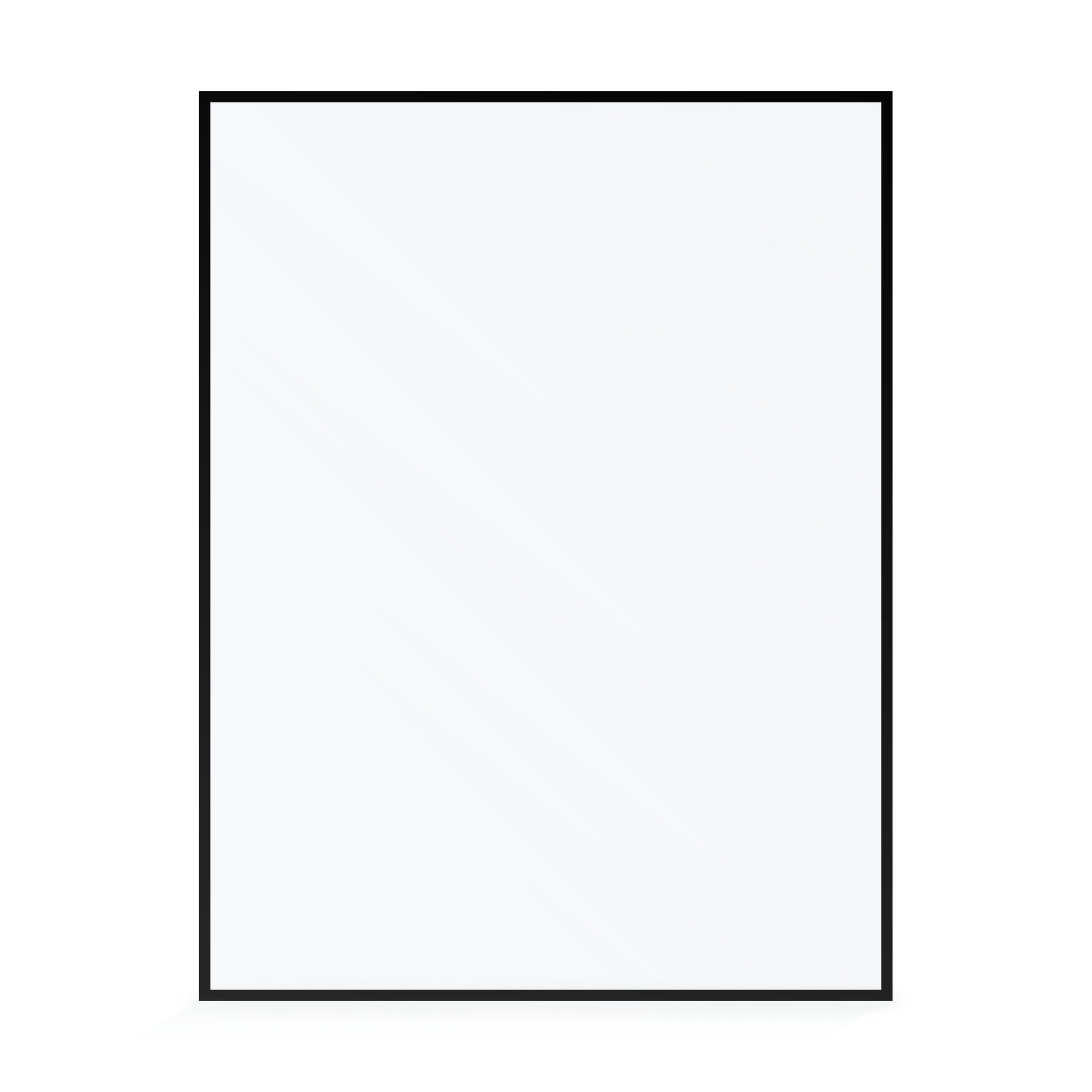 BAI 0953 Frameless 60-inch Ultra Clear Single Shower Glass Panel with Silk Printed Frame