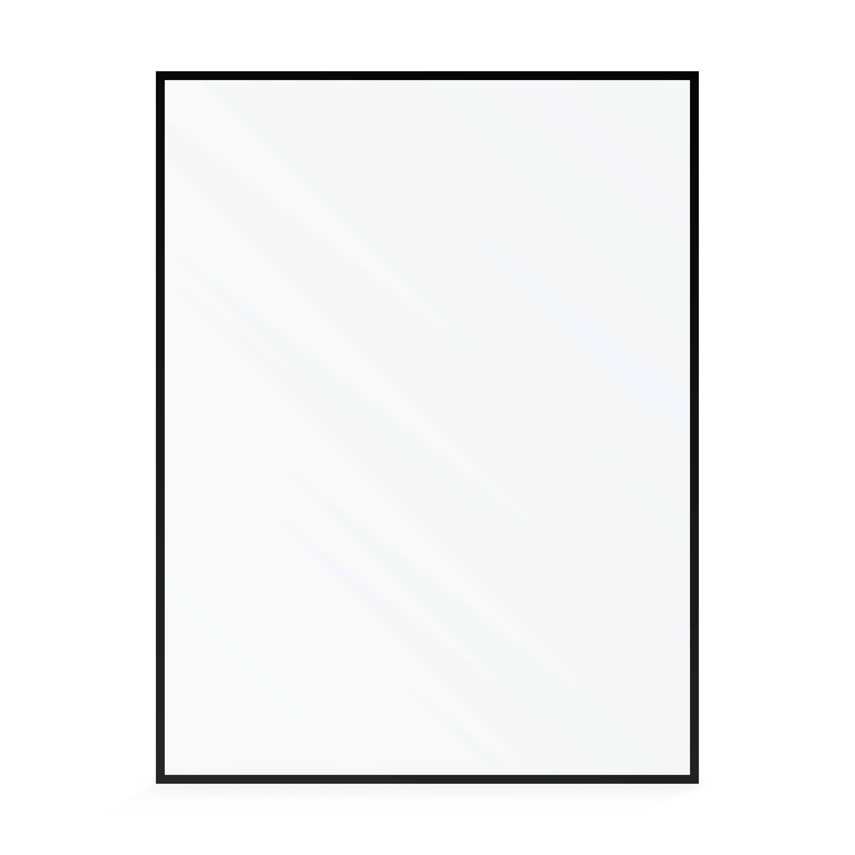 BAI 0953 Frameless 60-inch Ultra Clear Single Shower Glass Panel with Silk Printed Frame