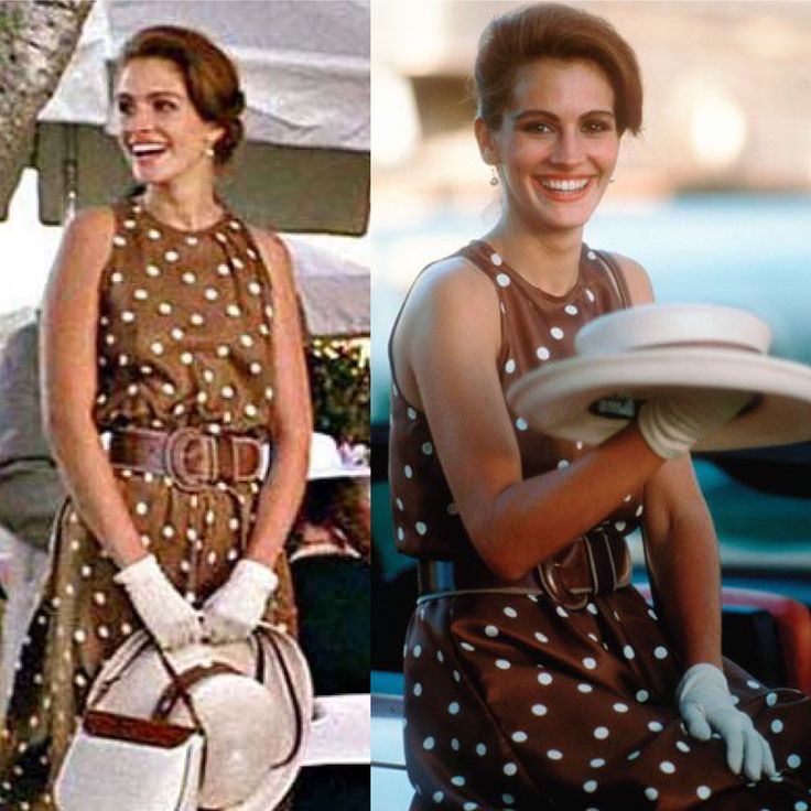 The brown dress with white polka dots worn by Julia Roberts in the polo match scene of Pretty Woman still sticks in the memory as a stand out style moment in cinema