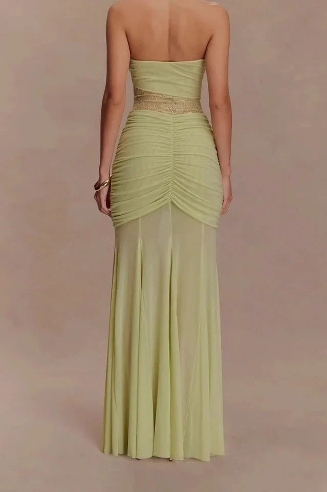 Khadijah Lace And Mesh Maxi Dress