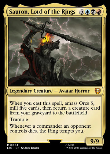 mtg lord of the rings rarest cards Top 10 Most Expensive MTG Cards From LOTR: Tales of Middle-earth