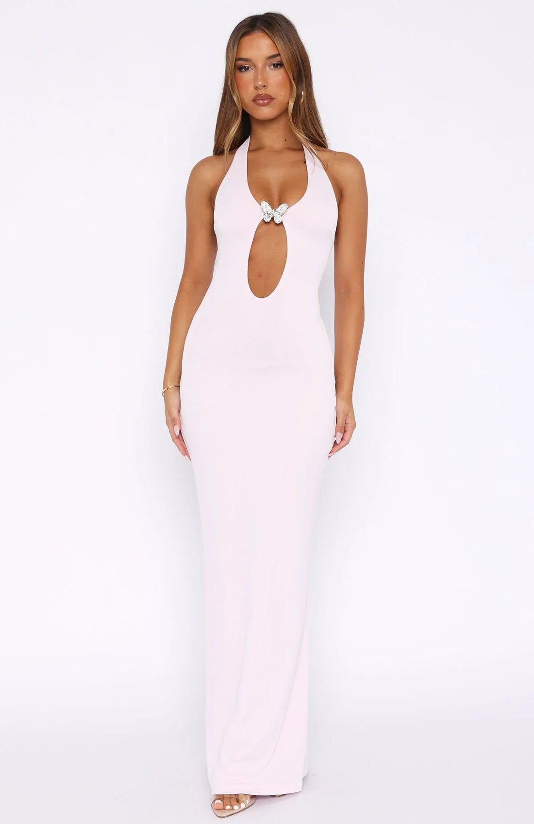 Never Be Friends Maxi Dress Baby Pink