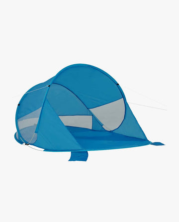 Strandmuschel Pop Up Strandzelt Blau Polyester blitzschneller Aufbau Wetter- und Sichtschutz Duhome BT-006