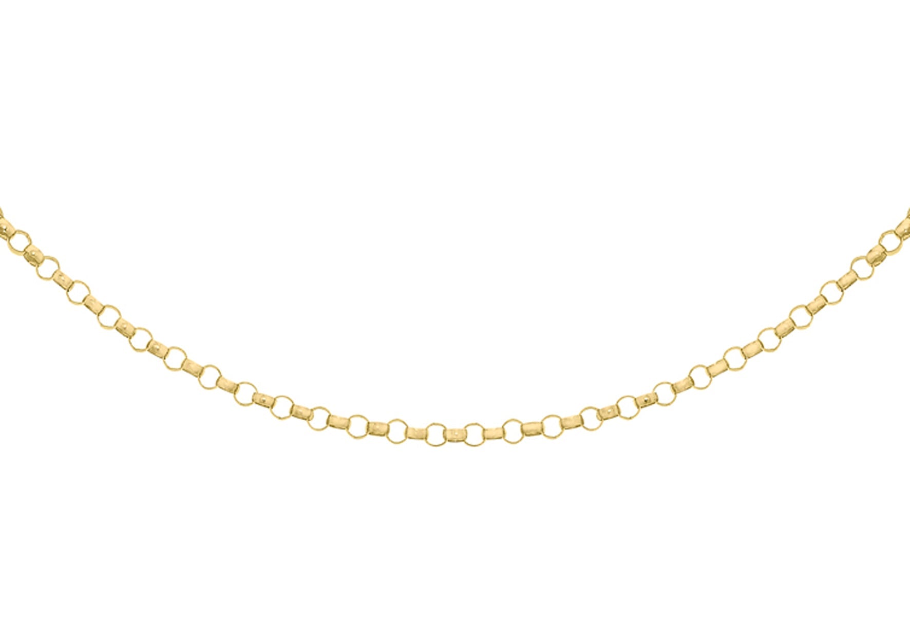 9ct Yellow Gold 65 Round Belcher  Chain 41m/16"9