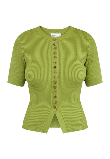 Sisters Point top met knoopjes groen | HALIA-NEW.SS