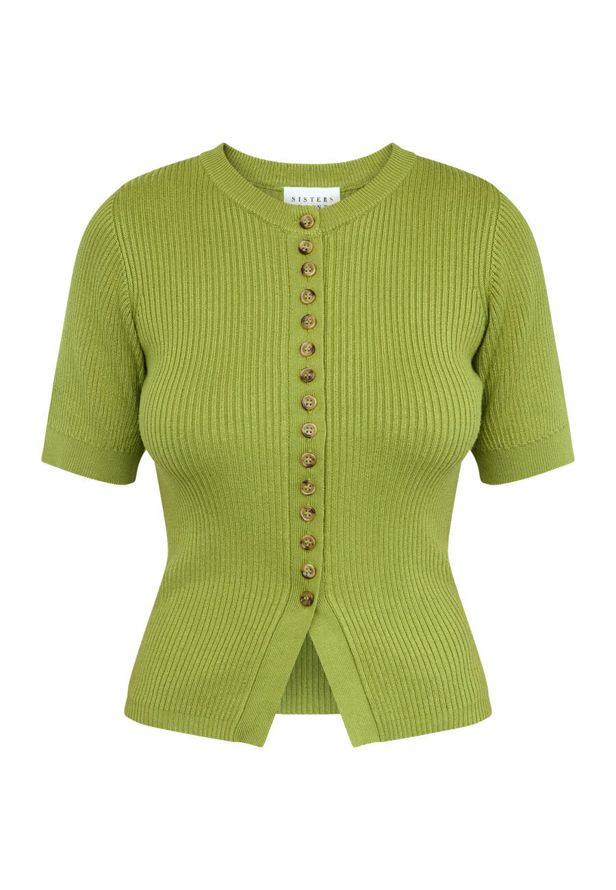 Sisters Point top met knoopjes groen | HALIA-NEW.SS