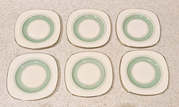 Art Deco, English Ironstone, Tea Plates, Washington Pottery, Hanley, England, Side Plates, Cake Plates, Plates