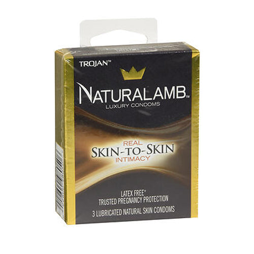 Trojan, Naturalamb Lubricated Natural Skin Condoms, 3 Count Trojan