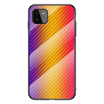 Samsung Galaxy A22 (5G) Case w. Glass back - Tricolour Carbon