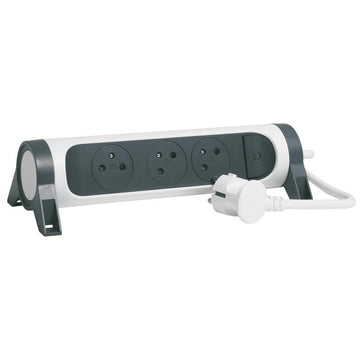 Rallonge multiprise rotatif 3 prises de courant surface - interrupteur - Legrand 049442