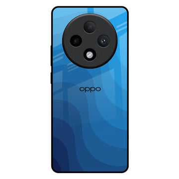 Blue Wave Abstract Glossy Case for Oppo F27 Pro Plus