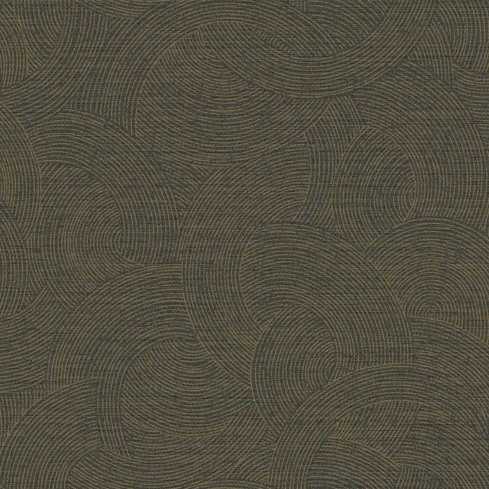 4191-83024 - Harrison Charcoal Swirling Geometric Wallpaper by Chesapeake