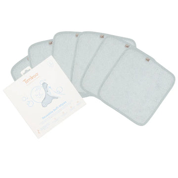 Timboo Herbruikbare doekjes (6 doekjes) - Riviera Blue