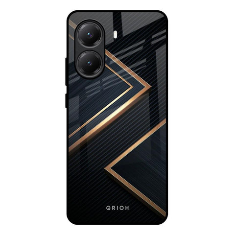 Sleek Golden & Navy Glossy Case for Poco X7 Pro 5G