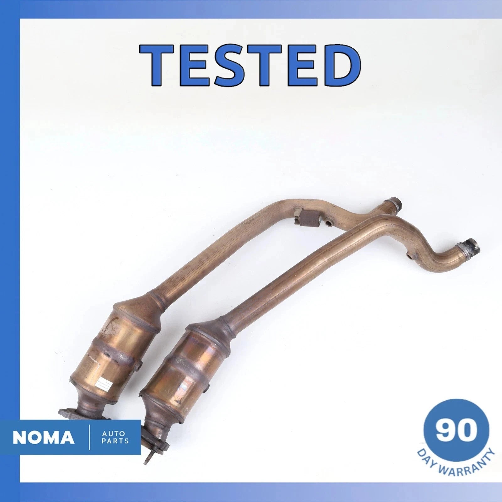 16-19 Jaguar X351 XJL XJ 3.0L Left & Right Side Exhaust Downpipe Set OEM