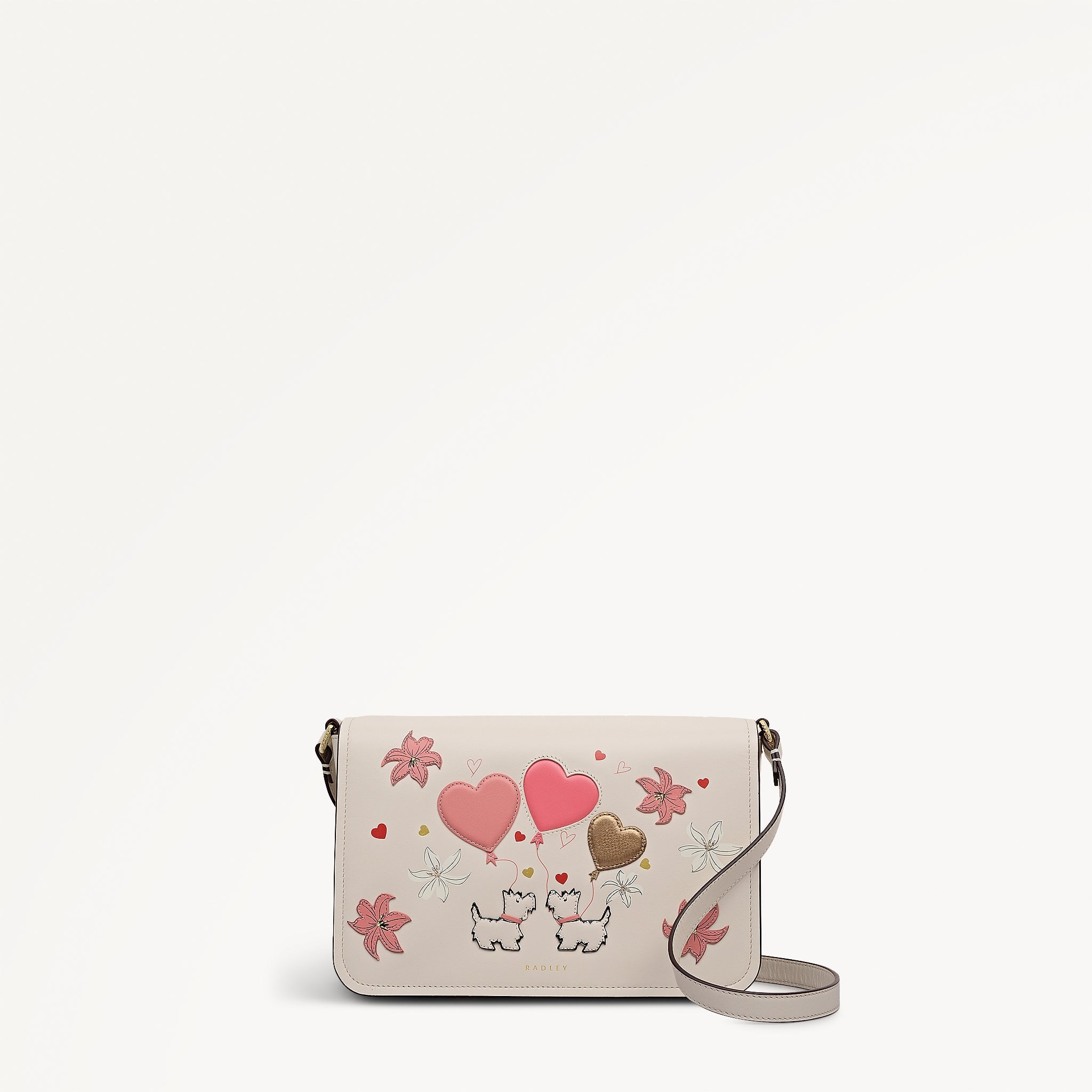 LOVE YOU LOTS MEDIUM FLAPOVER CROSS BODY SALT