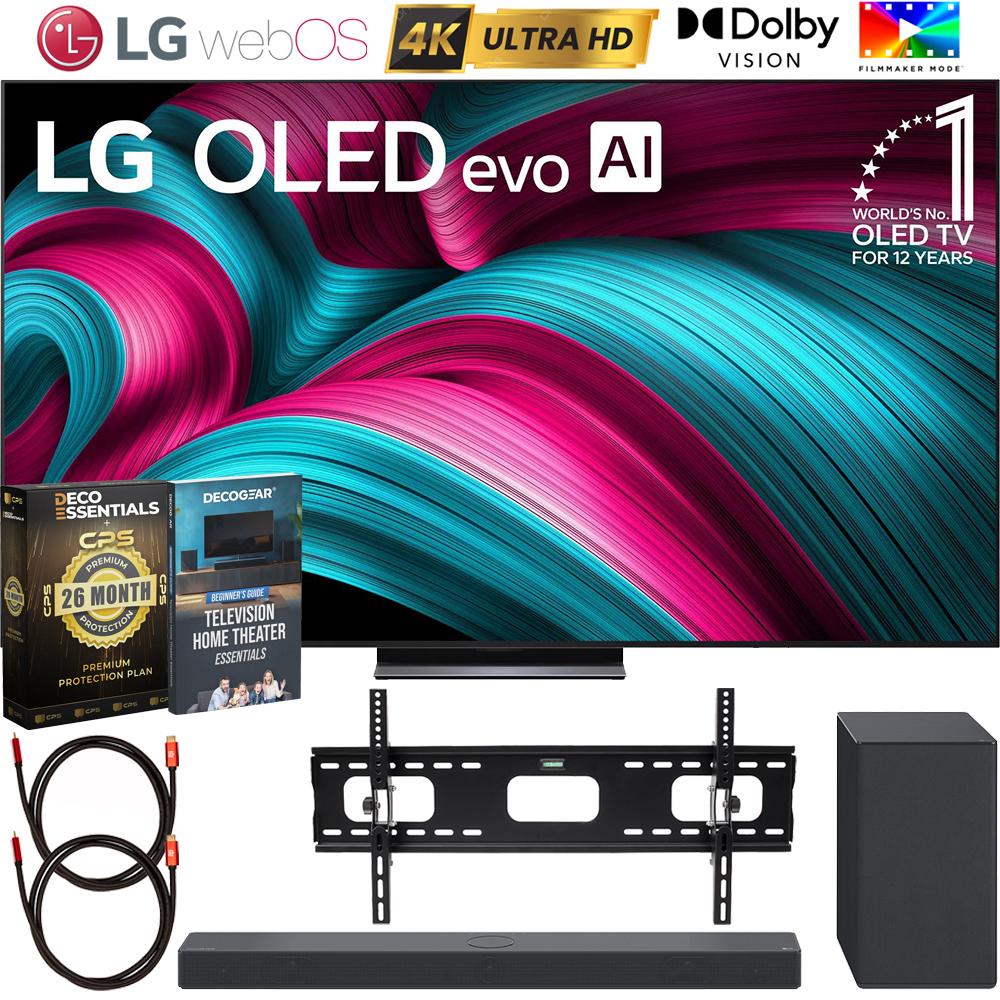 LG 83 Inch C5 OLED evo 4K TV (2025) with SC9S Soundbar & Deluxe Accessory Bundle