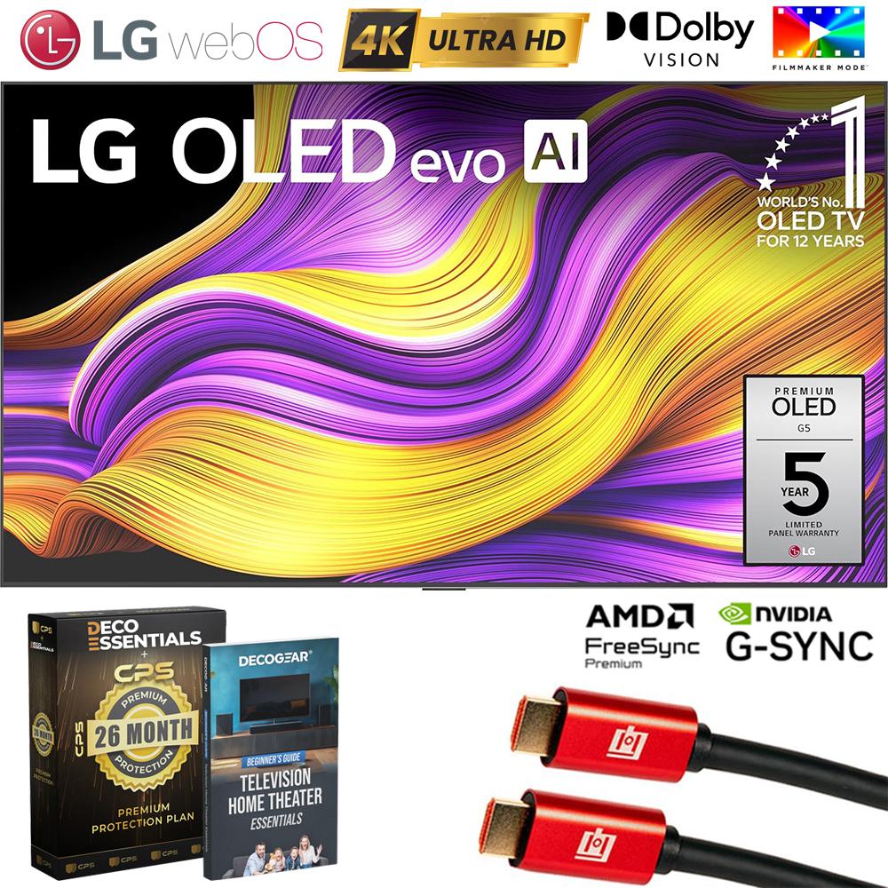 LG 77" G5 OLED evo 4K UHD TV w/ One Wall Design (2025) +26 Months Protection Bundle