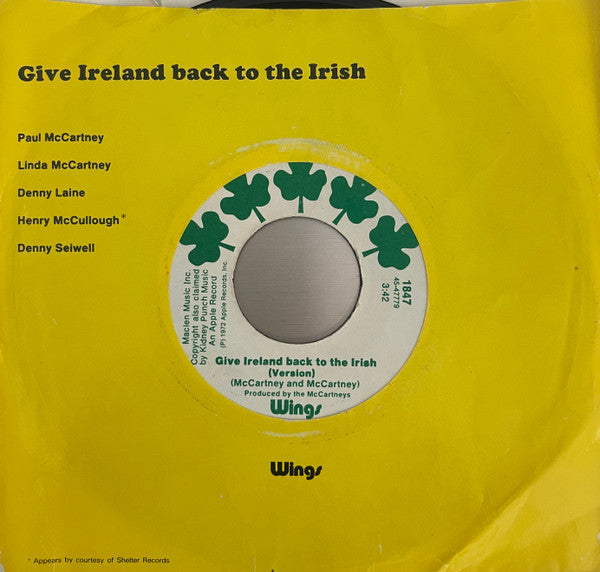 Wings (2) : Give Ireland Back To The Irish (7", Single)