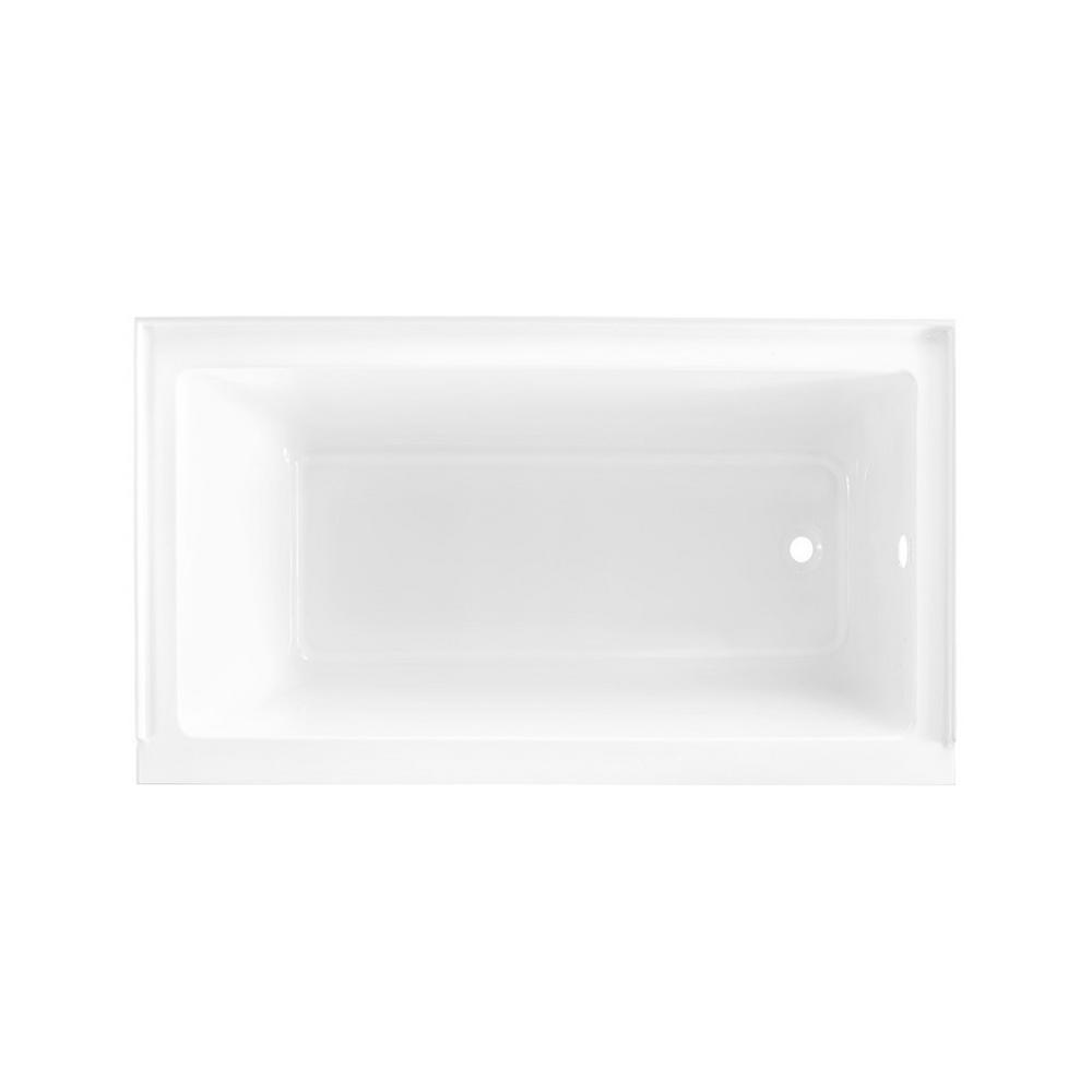 Voltaire 60 x 32 in. Acrylic Right-Hand Drain with Integral Tile Flange Rectangular Drop-in Bathtub in white - Super Arbor