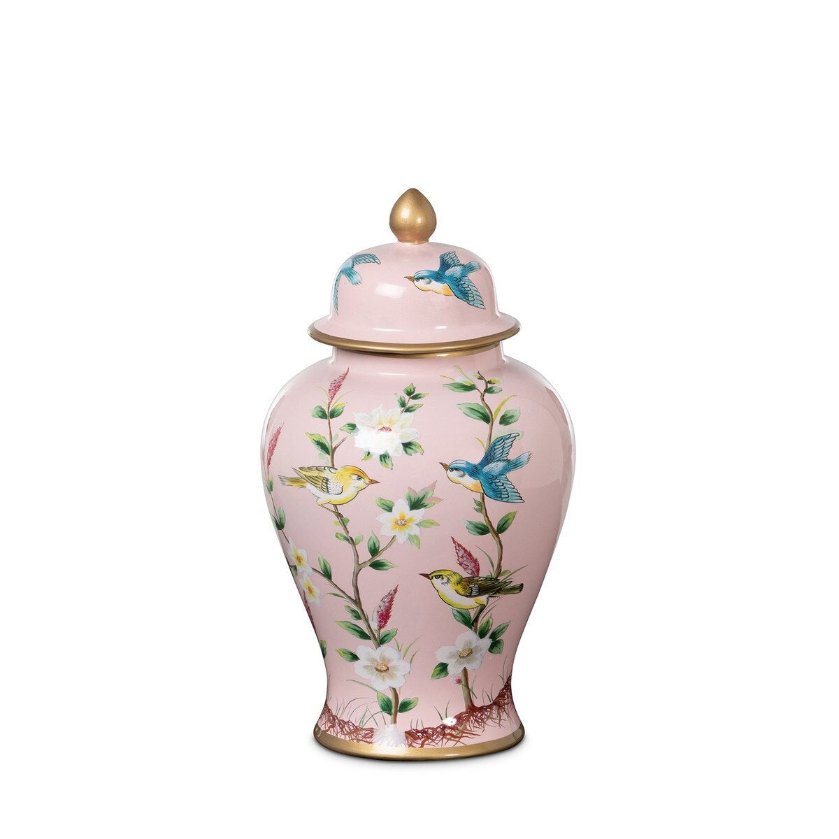 Small Imperial Chinoiserie Ginger Jar, Pink