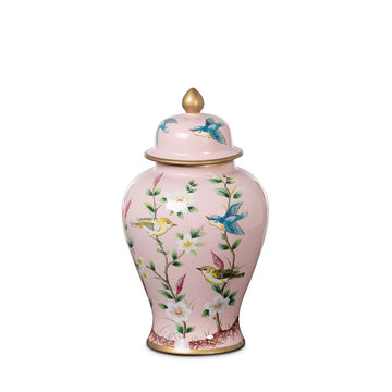 Small Imperial Chinoiserie Ginger Jar, Pink