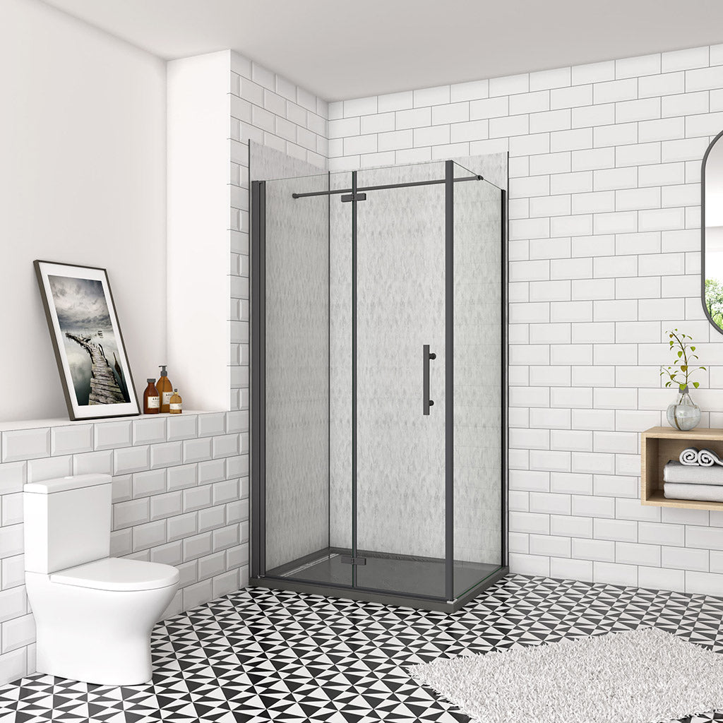 120x90 H.185 cm Falttür mit Seitenwand badezimmer ideen
