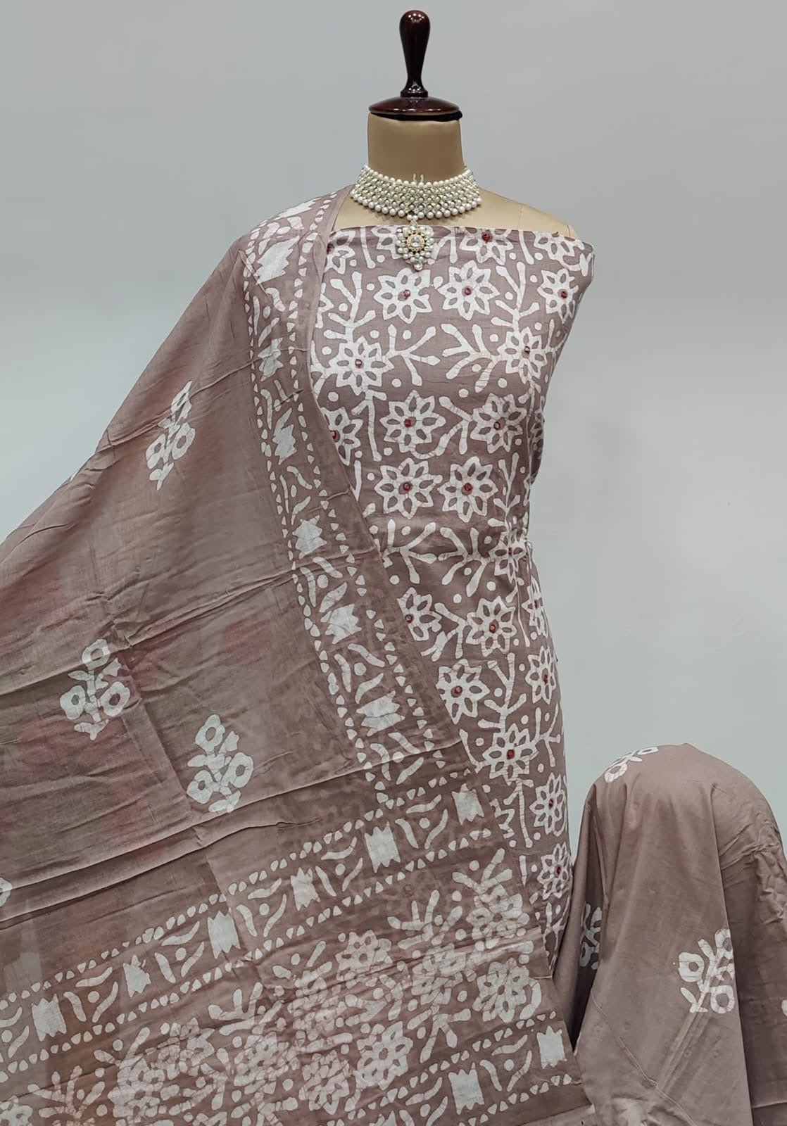 Cotton Original Hand Blocked Wax Batik Dress Material - Premium  from Ethenika.com - Just INR 1490! Shop now at Ethenika.com