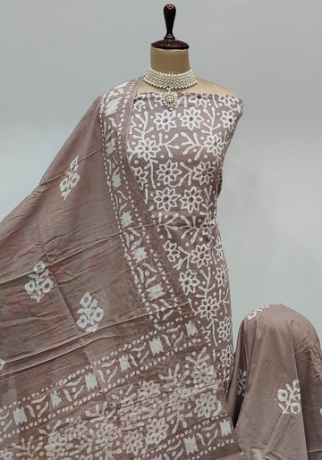 Cotton Original Hand Blocked Wax Batik Dress Material - Premium  from Ethenika.com - Just INR 1490! Shop now at Ethenika.com