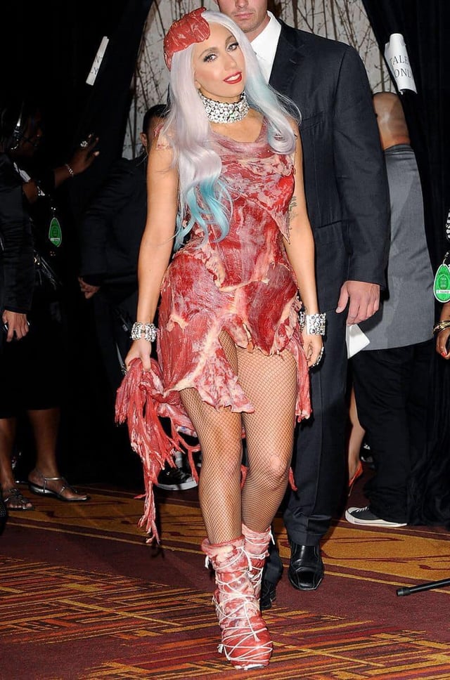 13 years ago today, Lady Gaga wore a meat dress to the VMAs. : r/popculturechat