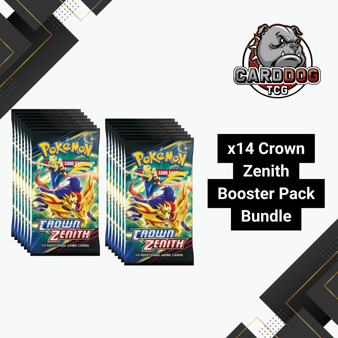 Pokemon Crown Zenith 14 Pack Loose Booster Pack Bundle| Sword & Shield