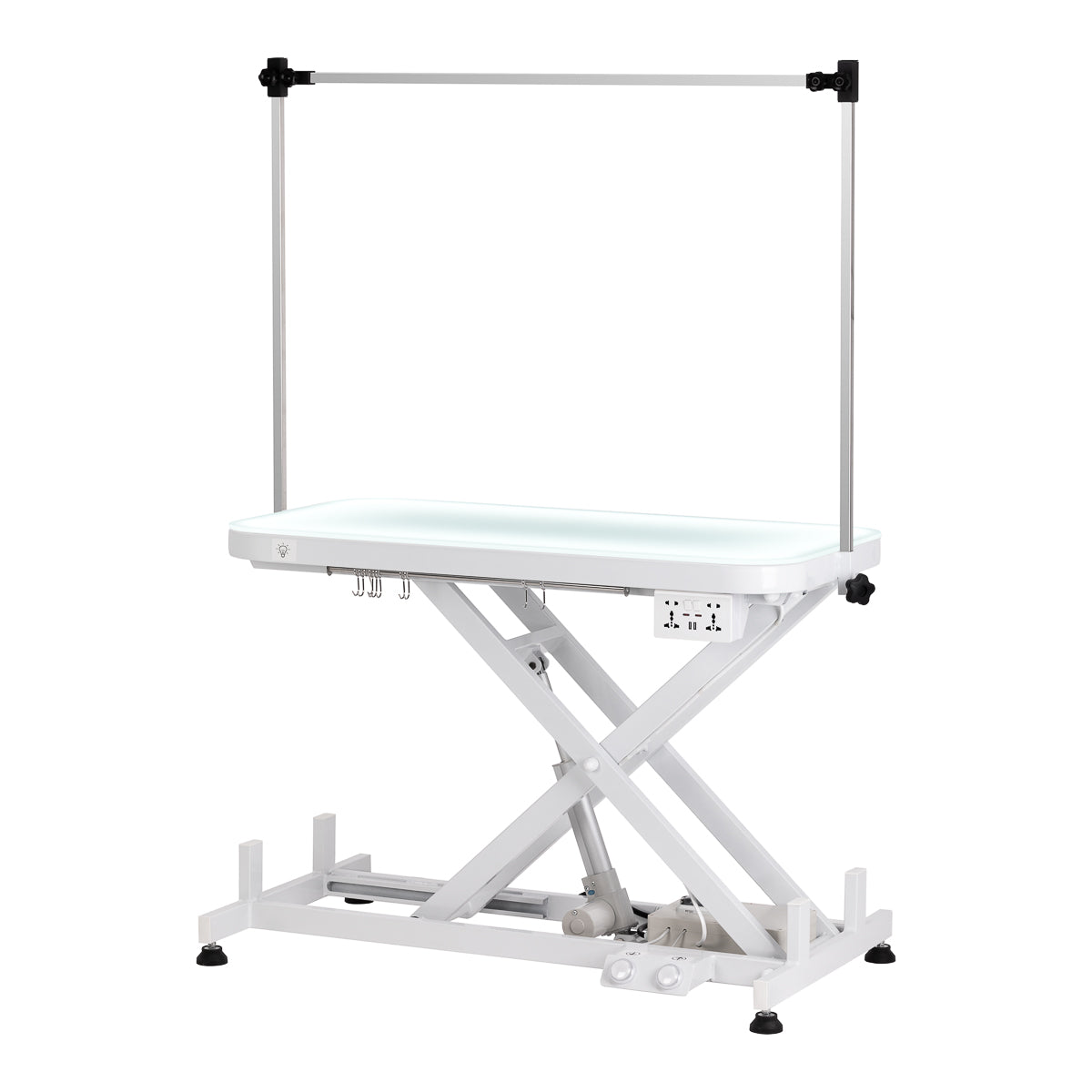 Electric grooming table PAW 3 with lighting, white