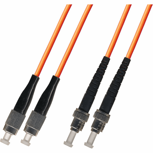 15M FC-ST Duplex Multimode Fiber Optic Cable 50/125 LSZH